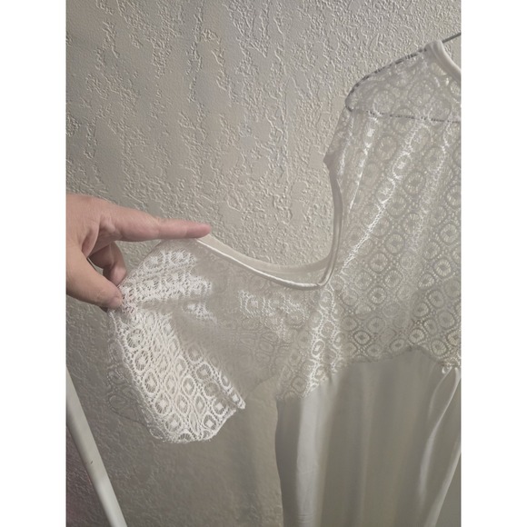 Highness Plus Size White 3xl Dress Top Lace Detail Long - Picture 4 of 4